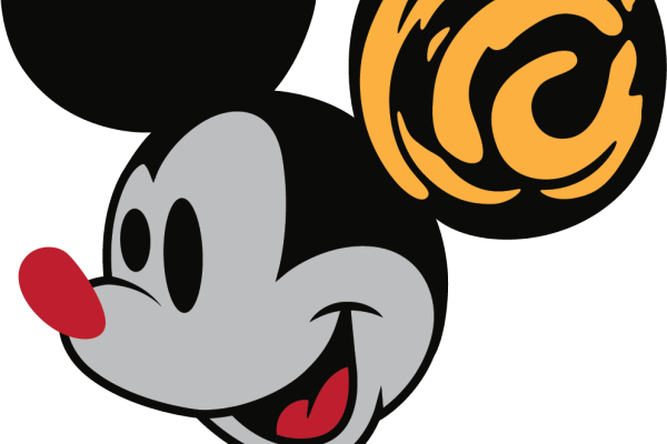 卡通动漫潮牌米老鼠印花矢量图服装裁片T恤烫图印花花型素材