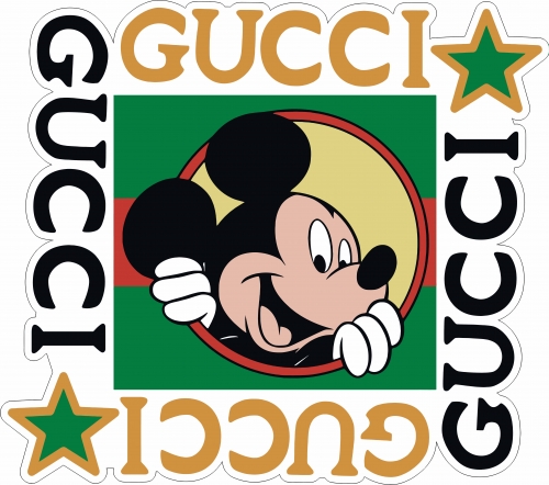 潮牌字母卡通动漫迪士尼米奇印花矢量图服装裁片T恤烫图印花花型素材