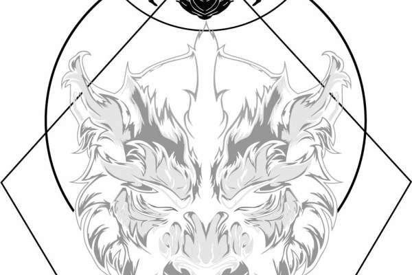 几何图腾印花矢量图服装裁片T恤烫图印花花型素材