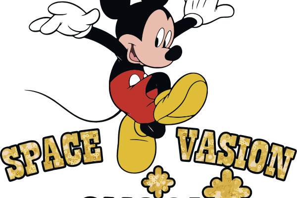 潮牌字母卡通动漫米奇印花矢量图服装裁片T恤烫图印花花型素材