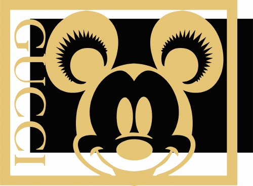 潮牌字母印花卡通动漫迪士尼米老鼠矢量图服装裁片T恤烫图印花素材