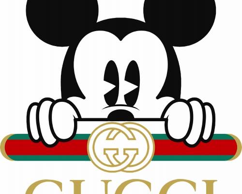 潮牌字母印花卡通动漫迪士尼米老鼠矢量图服装裁片T恤烫图印花素材