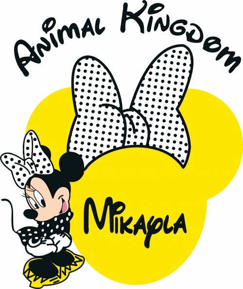 卡通动漫米妮字母潮牌印花矢量图服装裁片T恤烫图印花花型素材