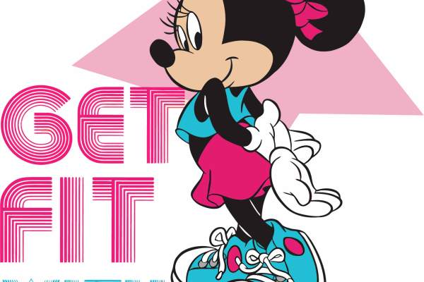 卡通动漫米妮字母潮牌印花矢量图服装裁片T恤烫图印花花型素材