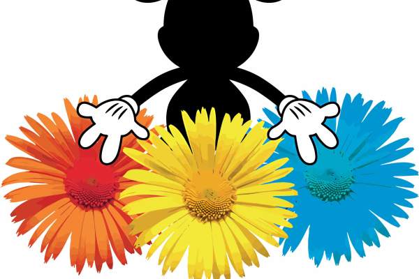 卡通动漫米奇字母邹菊潮牌印花矢量图服装裁片T恤烫图印花花型素材