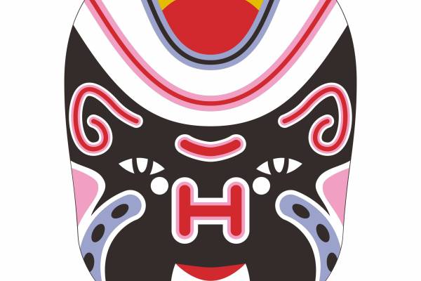 传统文化京剧脸谱印花矢量图服装裁片T恤烫图印花花型素材