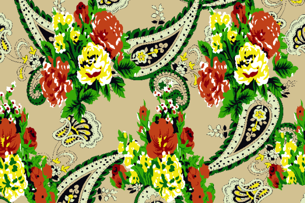 植物花卉腰果印花矢量图服装纺织面料水印数码印花金昌花型素材