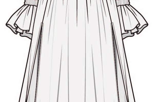 女士长裙设计手稿