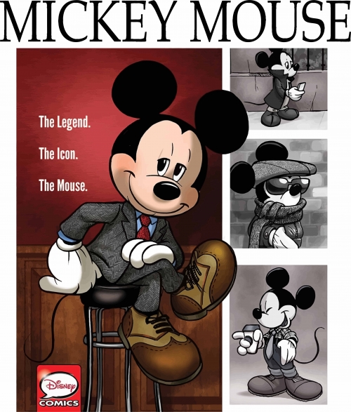 卡通动漫字母米奇潮牌印花矢量图服装裁片T恤烫图印花花型素材