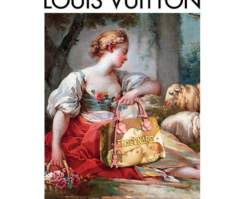 人物图案字母潮牌LV印花矢量图服装裁片T恤烫图印花花型素材