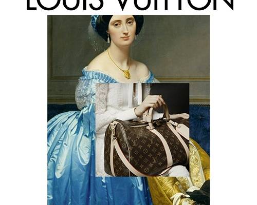 人物图案字母潮牌LV印花矢量图服装裁片T恤烫图印花花型素材