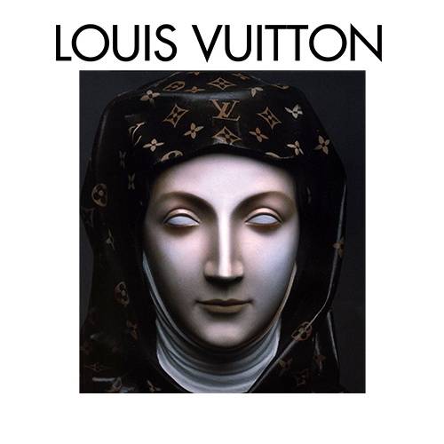 字母潮牌LV人物图案印花矢量图服装裁片T恤烫图印花花型素材