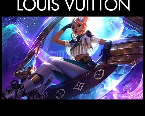 游戏人物字母潮牌LV印花矢量图服装裁片T恤烫压印花花型素材