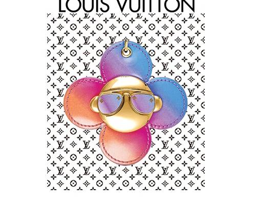 潮牌LV花纹印花矢量图服装裁片T恤烫图印花花型素材