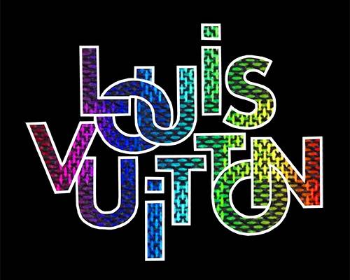 字母拼接潮牌印花矢量图服装裁片T恤烫图印花花型素材