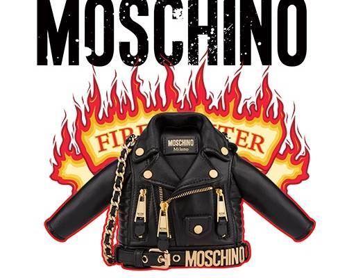 卡通潮牌MOSCHINO熊衣服印花矢量图服装裁片T恤烫图印花花型素材