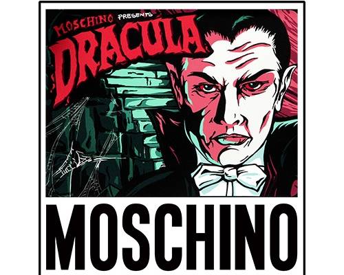 卡通人物涂鸦字母MOSCHINO潮牌印花矢量图服装裁片T恤烫图印花花型素材