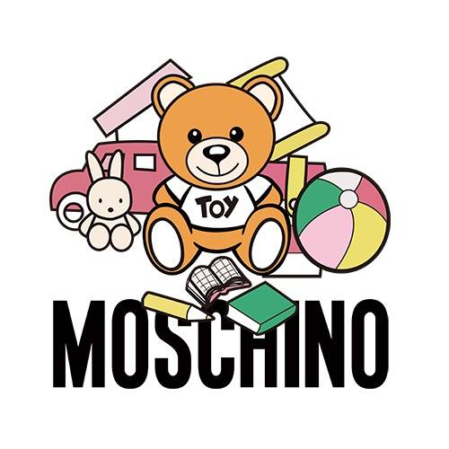 潮牌卡通moschino熊印花矢量圖服裝裁片t恤燙圖印花花型素材