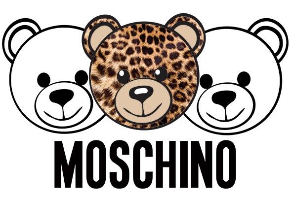 潮牌MOSCHINO熊印花矢量图服装裁片T恤烫图印花花型素材