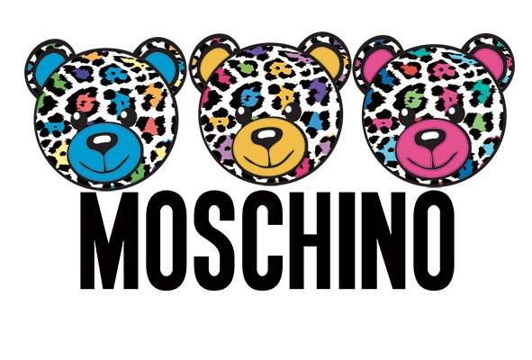 潮牌MOSCHINO熊印花矢量图服装裁片T恤烫图印花花型素材