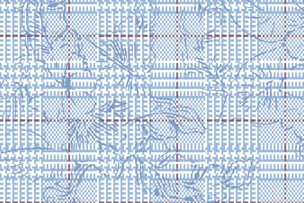 几何线条图案拼接格子印花矢量图服装纺织面料数码印花花型素材