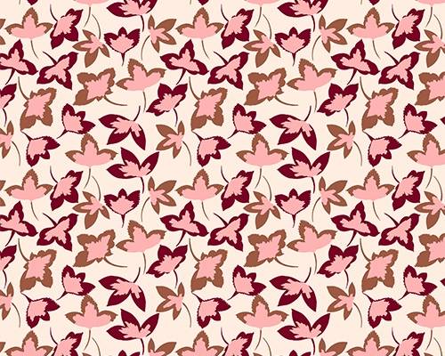 植物枫叶印花矢量图服装纺织面料数码印花花型素材