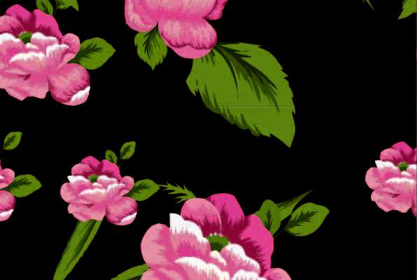 植物牡丹花印花矢量图服装纺织面料数码印花花型素材