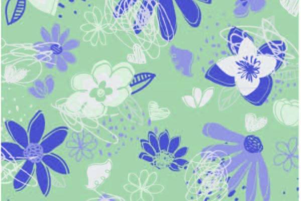 几何花朵植物花纹印花矢量图服装纺织面料数码印花素材