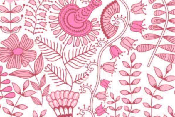 几何植物线条印花矢量图服装纺织面料数码印花素材