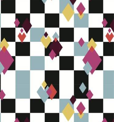 几何线条格子印花矢量图服装纺织面料数码印花素材