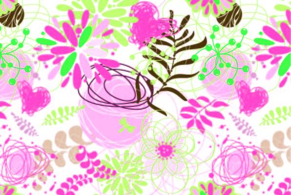 几何线条植物花纹印花矢量图服装纺织面料数码印花花型素材