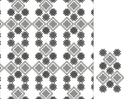 黑白几何线条图案印花矢量图服装纺织数码印花素材