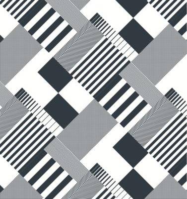 几何线条格子印花矢量图服装纺织面料数码印花素材