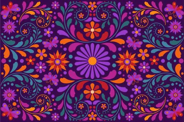 几何花卉印花矢量图服装纺织数码印花素材