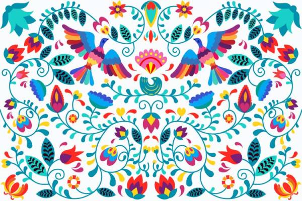 几何植物花卉印花矢量图服装纺织数码印花素材