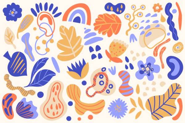 几何植物花卉印花矢量图服装纺织数码印花素材