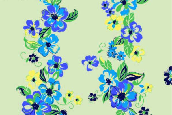 植物花纹印花矢量图服装纺织数码印花素材