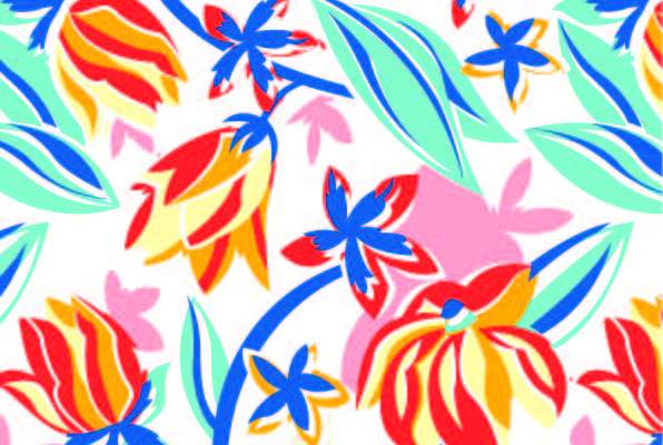 植物花纹印花矢量图服装纺织数码印花素材