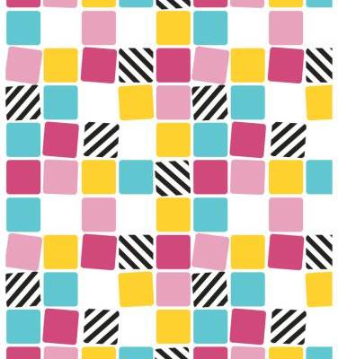 几何图案正方形印花矢量图服装纺织数码印花素材