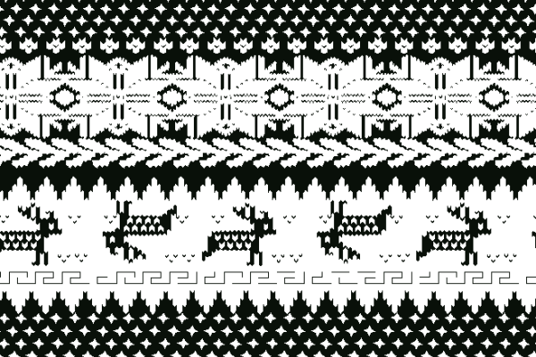 黑白几何图案印花矢量图服装纺织水印数码印花矢量图金昌花型素材