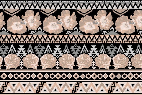 几何图案植物花朵印花矢量图服装纺织数码水印印花金昌素材