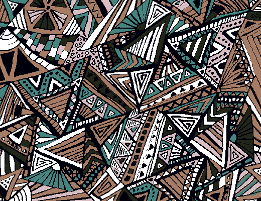 几何多彩多边形图案拼接印花矢量图服装纺织水印数码印花金昌花型素材