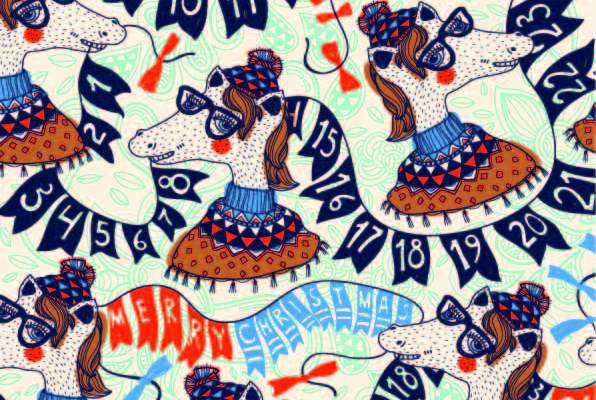 几何卡通动物字母印花矢量图服装纺织数码印花花型素材