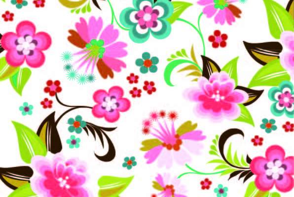 植物花卉牡丹花印花矢量图服装纺织数码印花花型素材