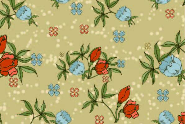 植物花朵印花矢量图服装纺织数码印花花型素材