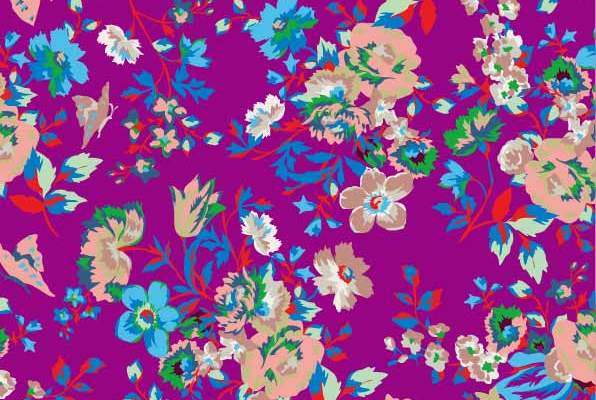 植物花卉印花矢量图服装纺织面料数码印花花型素材