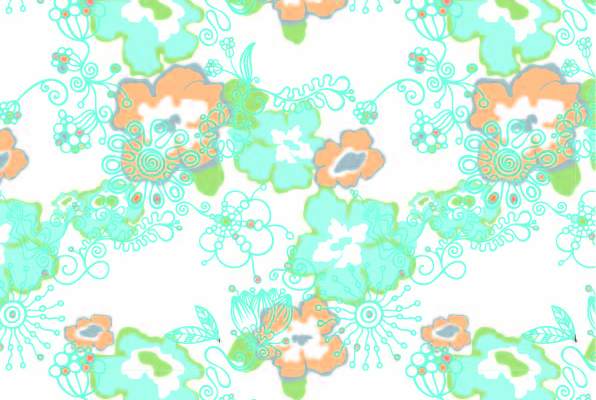 植物花卉印花矢量图服装纺织面料数码印花花型素材