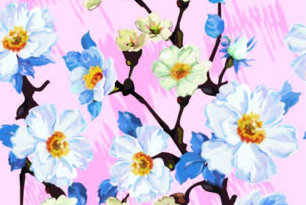 植物花卉印花矢量图服装纺织面料数码印花花型素材