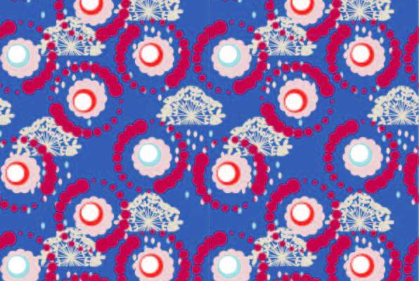 几何图案圆点拼接印花矢量图服装纺织数码印花花型素材