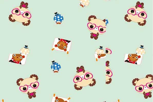 卡通动漫人物印花矢量图服装纺织数码印花花型素材